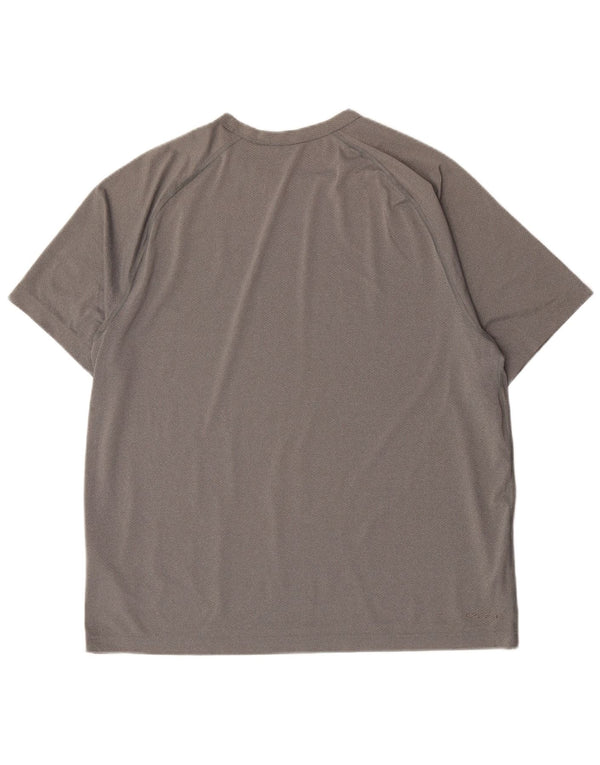 Nike Herren Dri Fit T-Shirt Top Large Grau Polyester