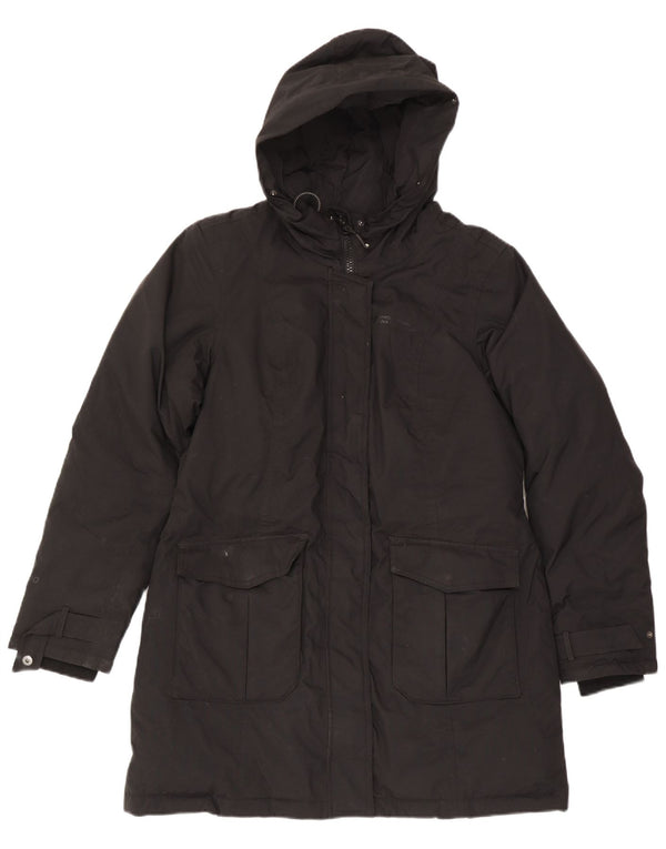 Mountain Warehouse Wattierter Damenmantel mit Kapuze, UK 14, Größe L, Schwarz, Polyester