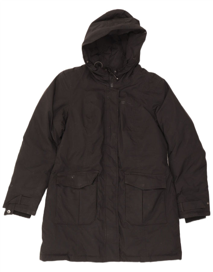 Mountain Warehouse Wattierter Damenmantel mit Kapuze, UK 14, Größe L, Schwarz, Polyester