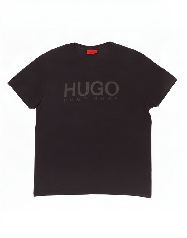 Hugo Boss Herren Grafik T-Shirt Top XL Schwarz Baumwolle