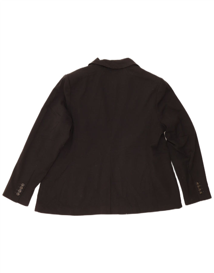 Marks & Spencer Damen Tailored Fit 1-Knopf-Blazerjacke UK 20 2XL Schwarz