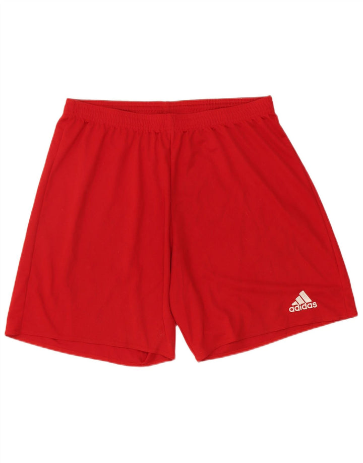 ADIDAS Womens Climalite Sport Shorts UK 14 Large Red Polyester