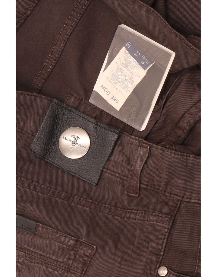 Trussardi Herren Straight Jeans W35 L30 Braune Baumwolle
