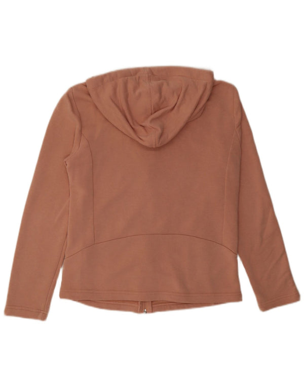 Puma Damen Zip Hoodie Pullover UK 12 Mittelrosa Baumwolle