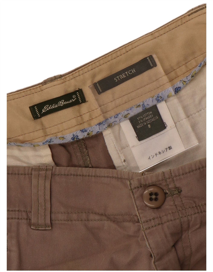 EDDIE BAUER Gerader Damenrock US 8 Medium W30 Graue Baumwolle