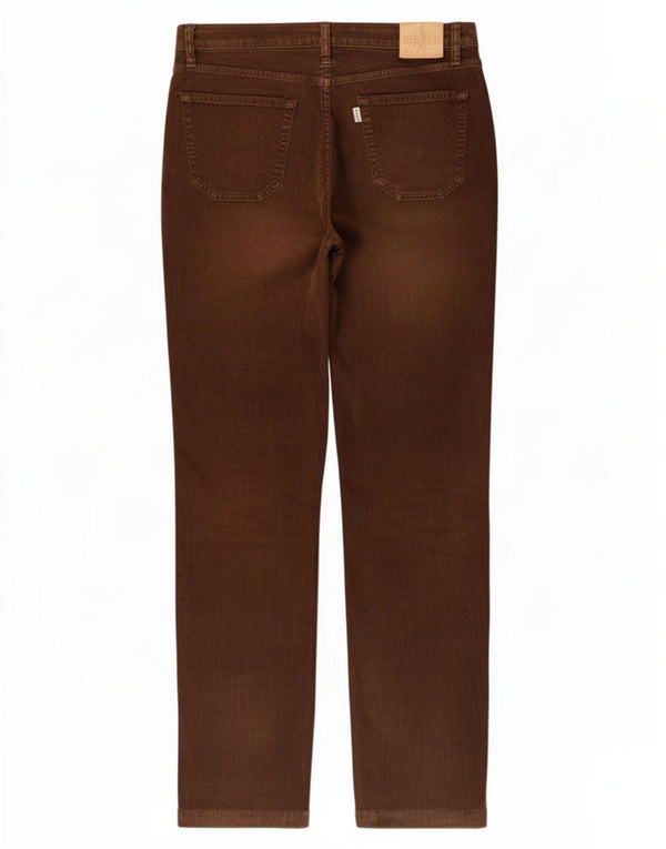 Jeckerson Mens Straight Corduroy Trousers W31 L32 Brown Cotton