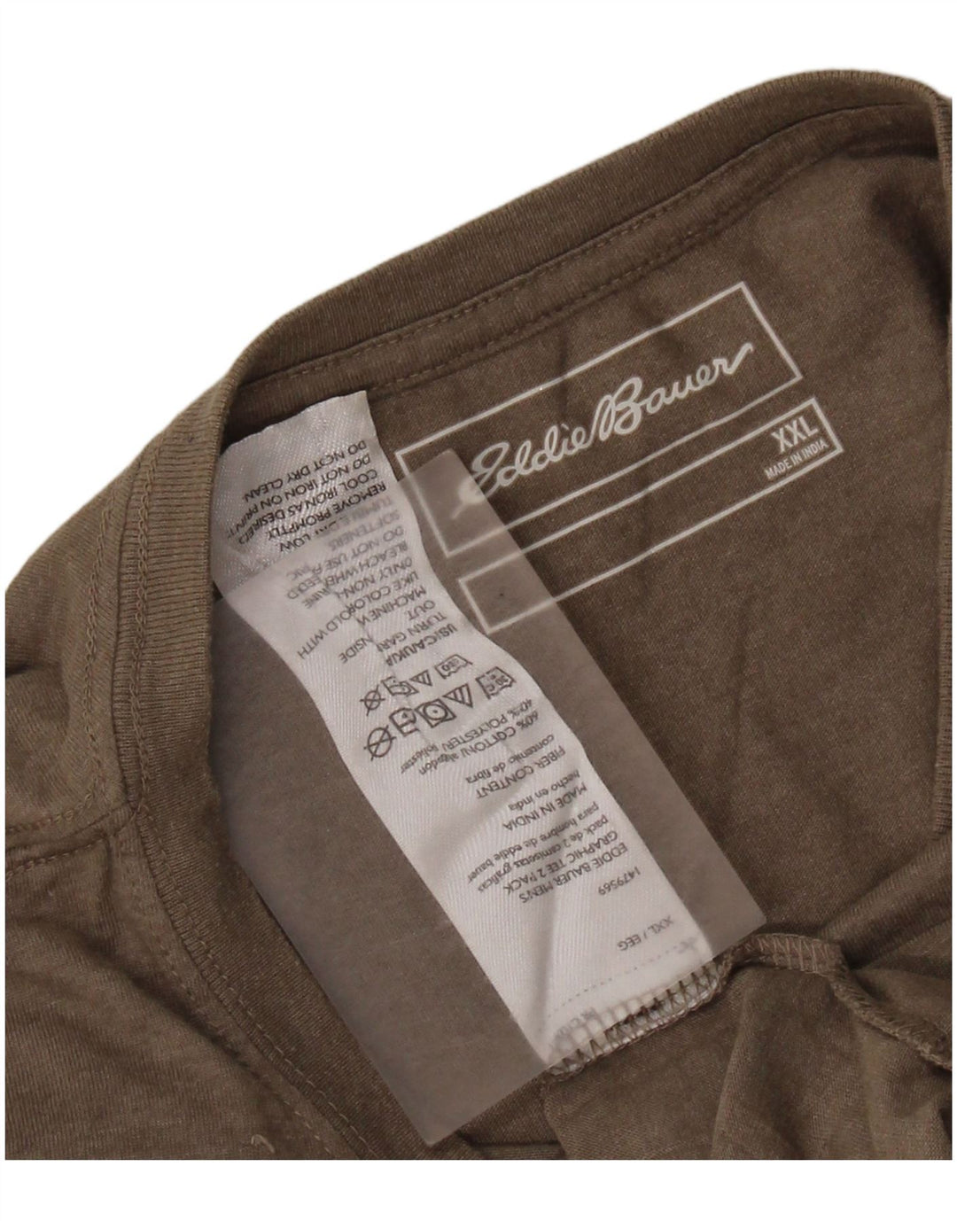 EDDIE BAUER Herren T-Shirt Top 2XL Grau Baumwolle