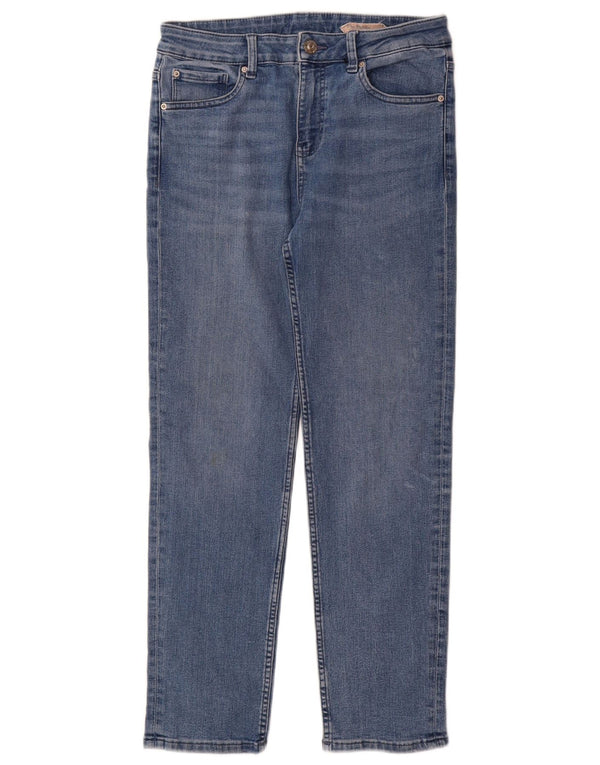 Marks & Spencer Damen Straight Jeans UK 12 Medium W30 L29 Blaue Baumwolle