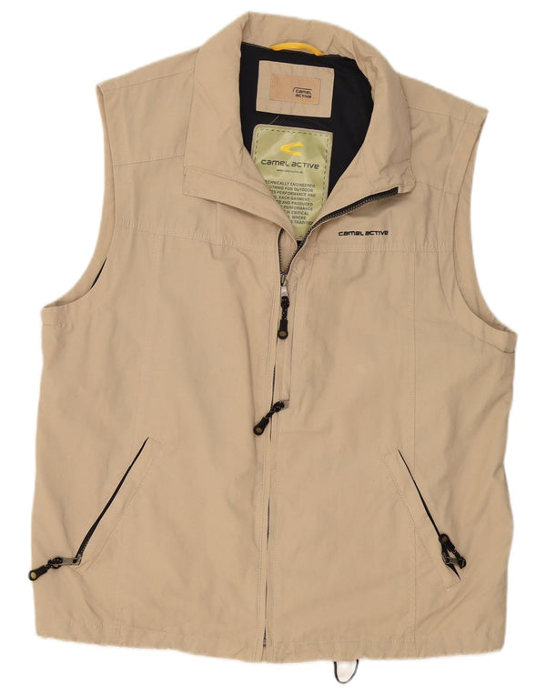 CAMEL ACTIVE Herren-Utility-Gilet EU 54 XL Beige Baumwolle