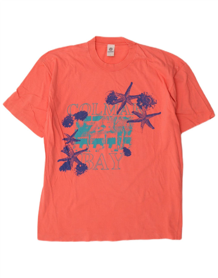 COLMAR Herren-T-Shirt mit Grafik, Größe L, aus roter Baumwolle