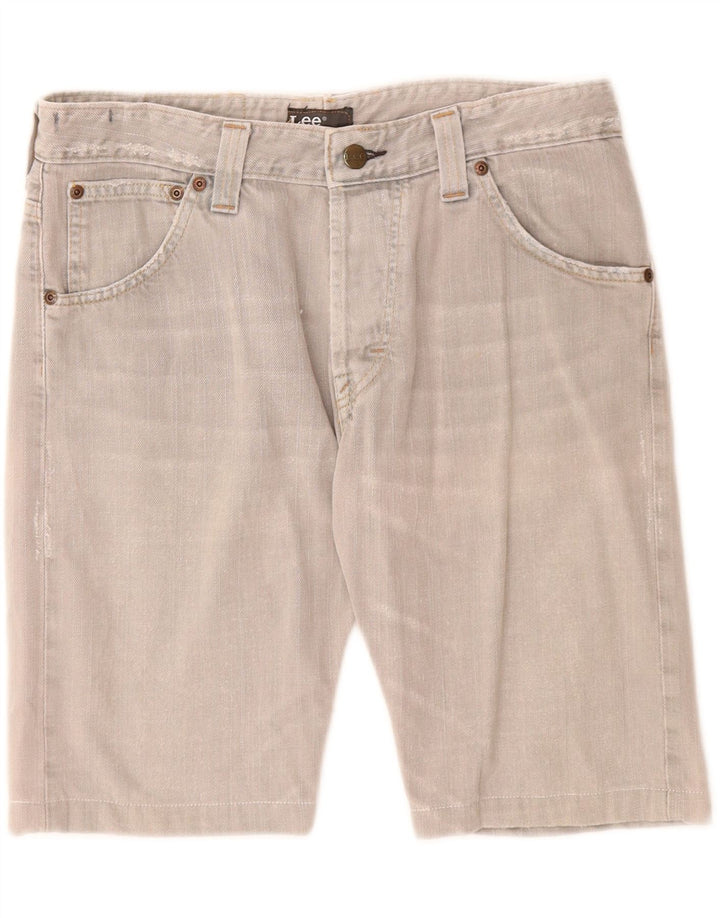 Lee Herren Powell Denim Shorts W32 mittelgraue Baumwolle