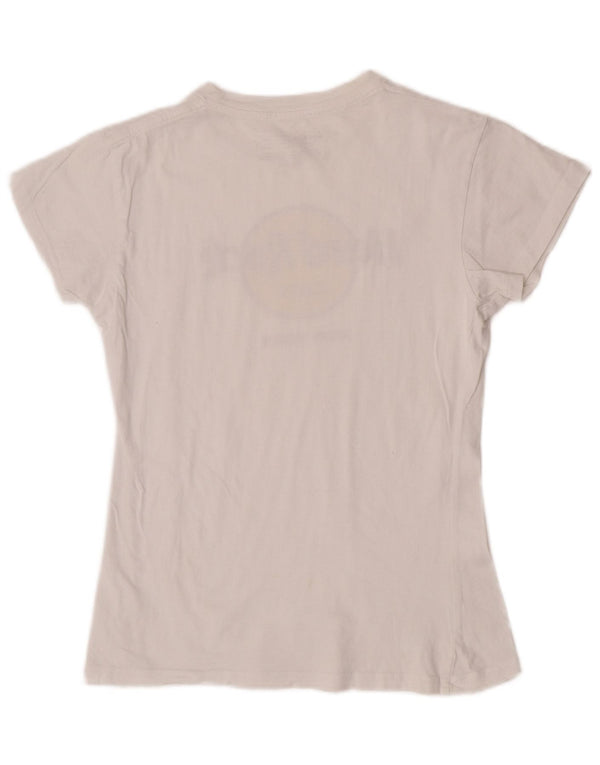 Hard Rock Cafe Damen New York Graphic T-Shirt Top UK 12 Medium Weiß