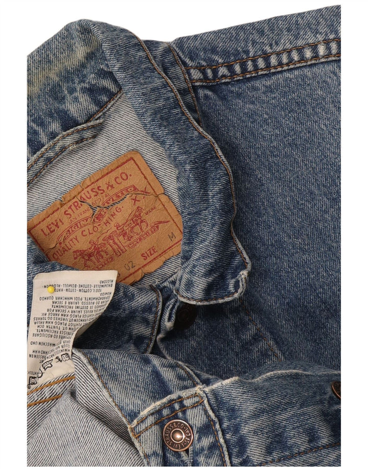 Levi's Herren Jeansjacke UK 38 Mittelblaue Baumwolle