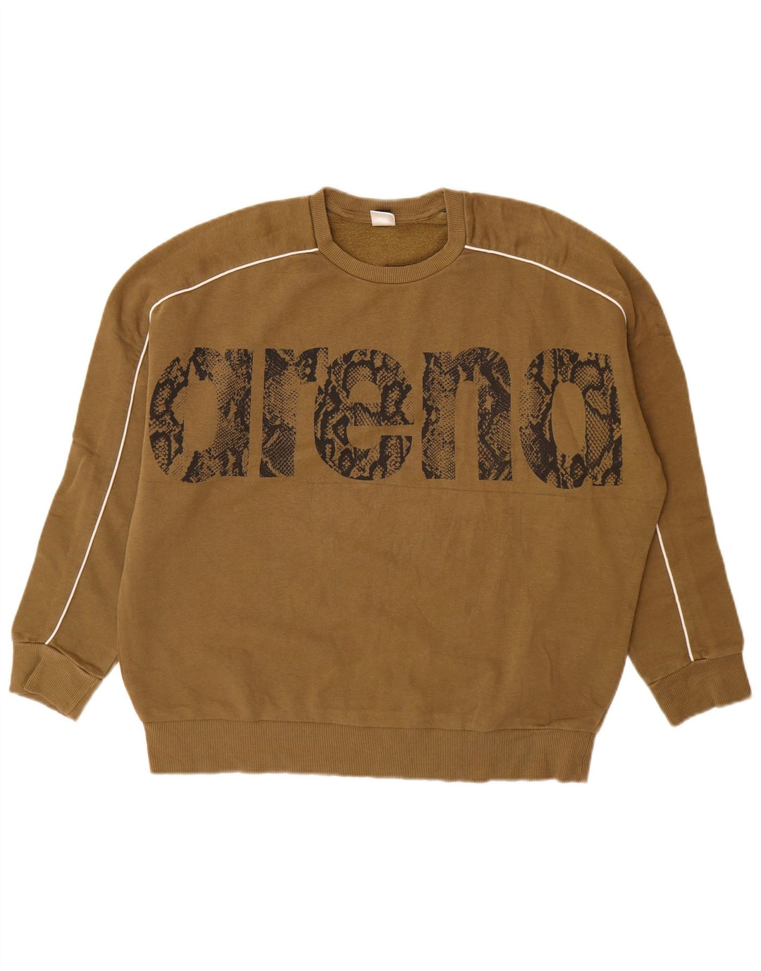 Arena Herren-Sweatshirt mit Grafik, groß, Khaki, Baumwolle