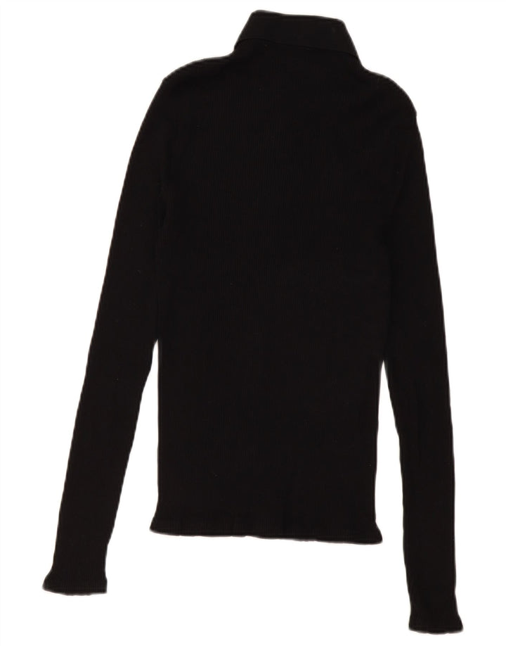 Massimo Dutti Damen Strickjacke Top UK 12 Medium Schwarz
