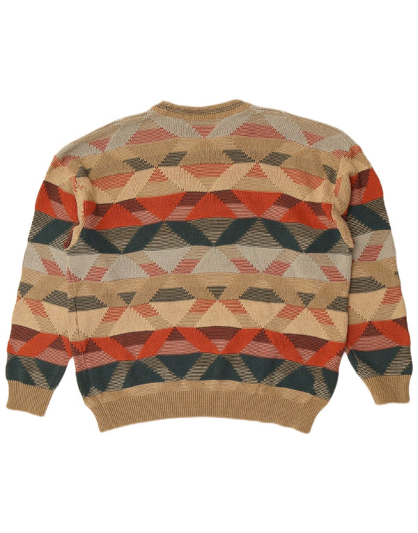 Marks & Spencer Herren-Pullover mit Rundhalsausschnitt, XL, mehrfarbig, geometrisch