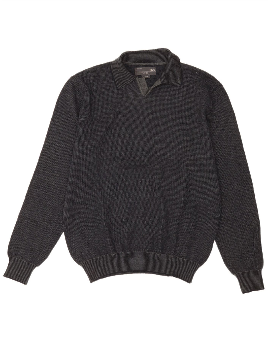 Marlboro Classics Herren-Pullover mit Rollkragen, groß, graue Wolle