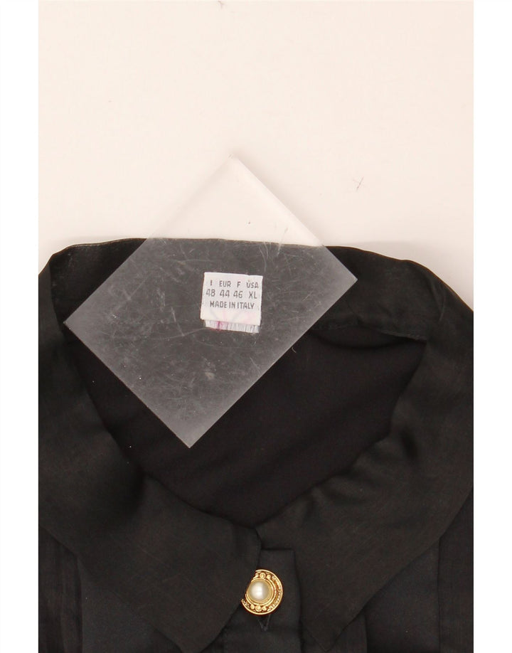 IMEC Damen-Body aus Samt, ärmellos, Größe 48, XL, Schwarz