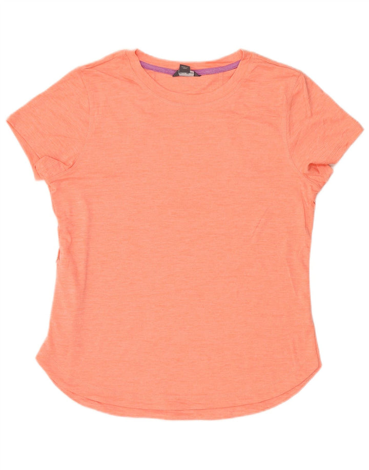 EDDIE BAUER Damen T-Shirt Top UK 14 Mittelrosa Polyester