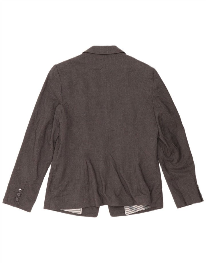 Marks & Spencer Damen-Blazer mit 1 Knopf, Gr. 14, Größe L, Grau meliert