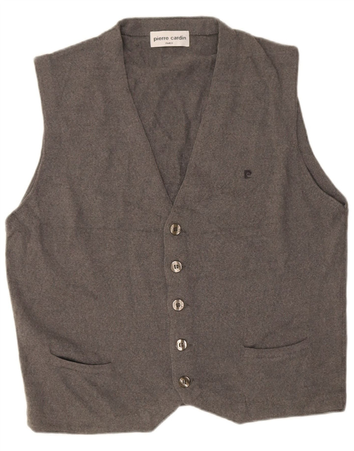 Pierre Cardin Herren Weste IT 52 Großes graues Acryl