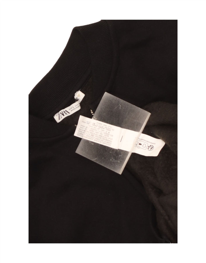 Übergroßer Damen-Trainingsanzug von Zara, Gr. 40, Größe L, aus schwarzer Baumwolle