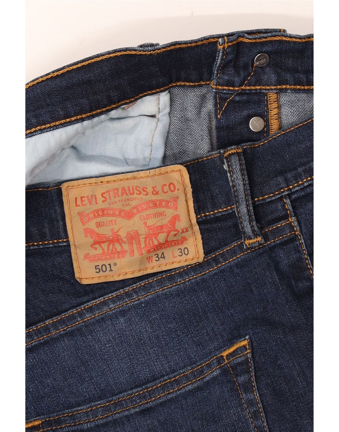 Levi's Herren 501 Straight Jeans W34 L30 Marineblau