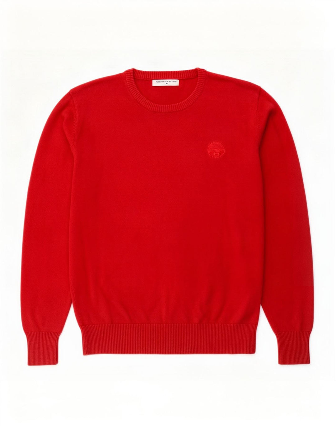 North Sails Herren-Pullover mit Rundhalsausschnitt, XL, rote Baumwolle