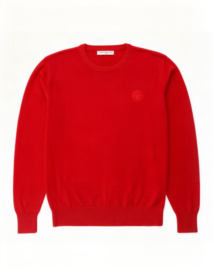 North Sails Herren-Pullover mit Rundhalsausschnitt, XL, rote Baumwolle