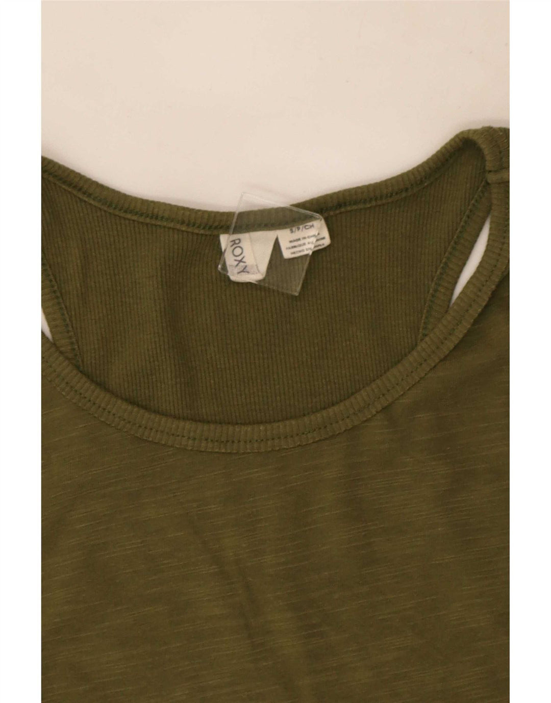 Roxy Damen-Trägershirt, UK-Gr. 10, Größe S, Khaki, gefleckt