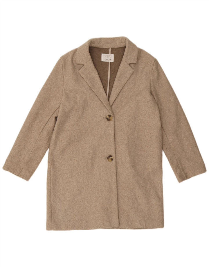 Zara-Mantel für Mädchen, 13–14 Jahre, Beige, Polyester