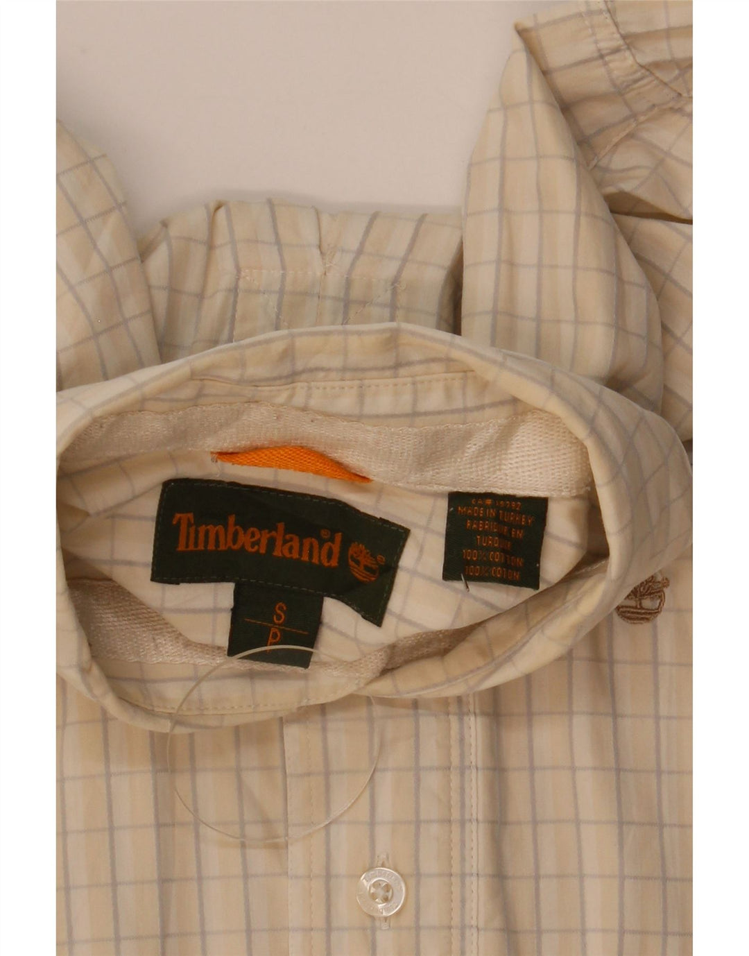 Timberland Herren-Hemd, klein, beige, kariert, Baumwolle
