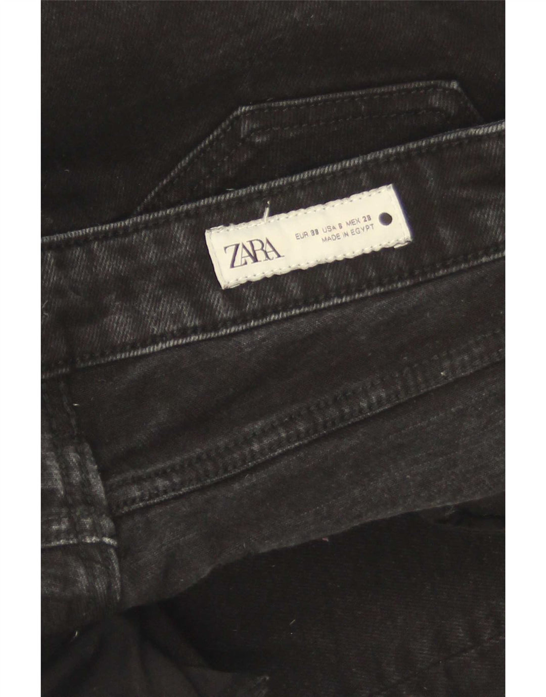 Zara Damen Straight Jeans EU 38 Small W28 L27 Schwarz