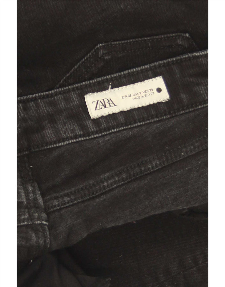 Zara Damen Straight Jeans EU 38 Small W28 L27 Schwarz