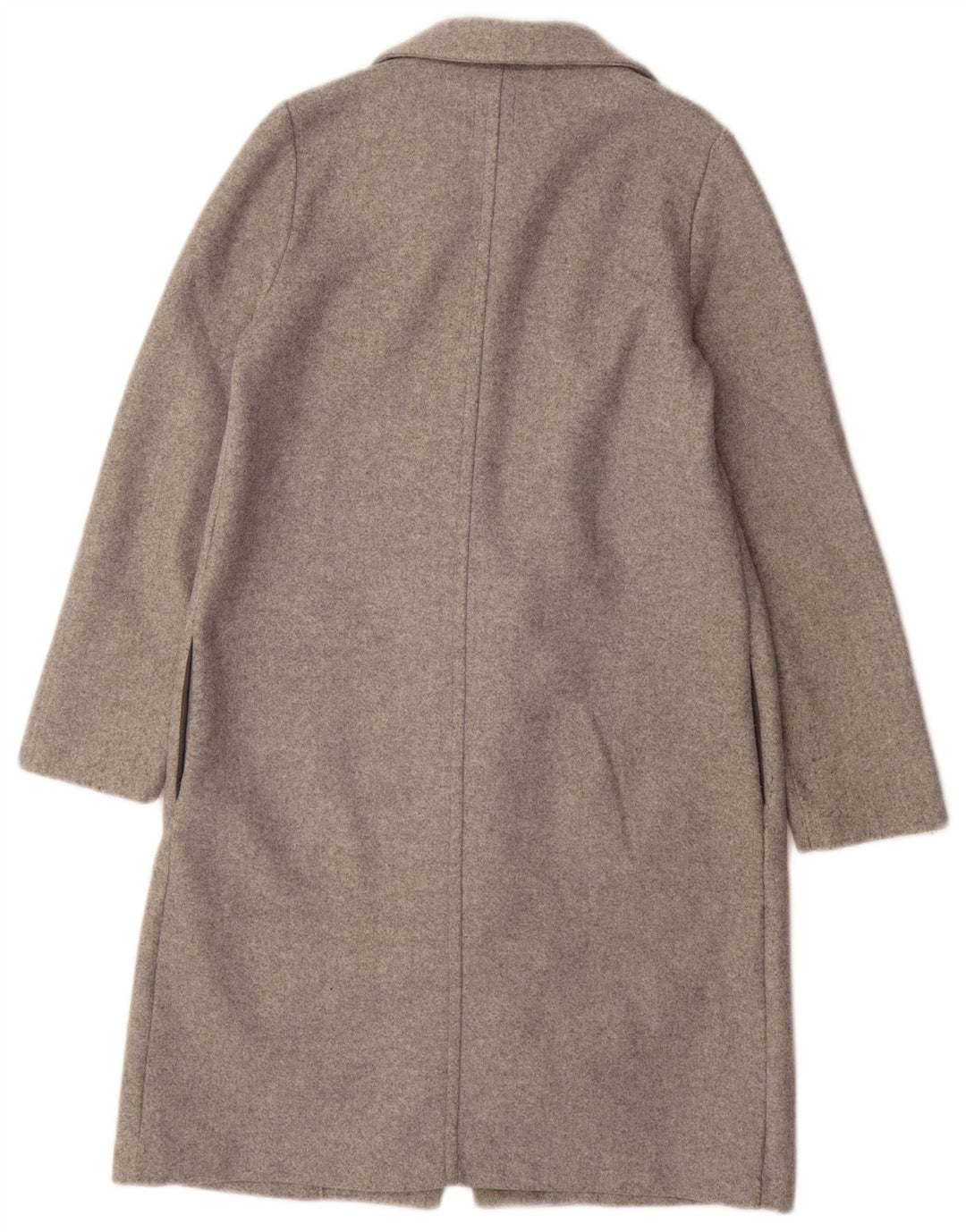 Zara Womens Open Overcoat UK 10 Small Grau Polyester