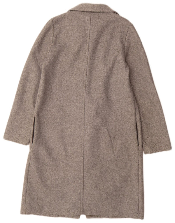 Zara Womens Open Overcoat UK 10 Small Grau Polyester
