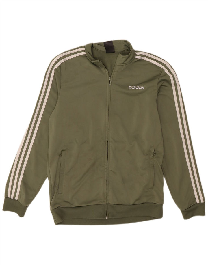 Adidas Herren-Trainingsanzug-Top-Jacke, Mittel-Khaki-Polyester