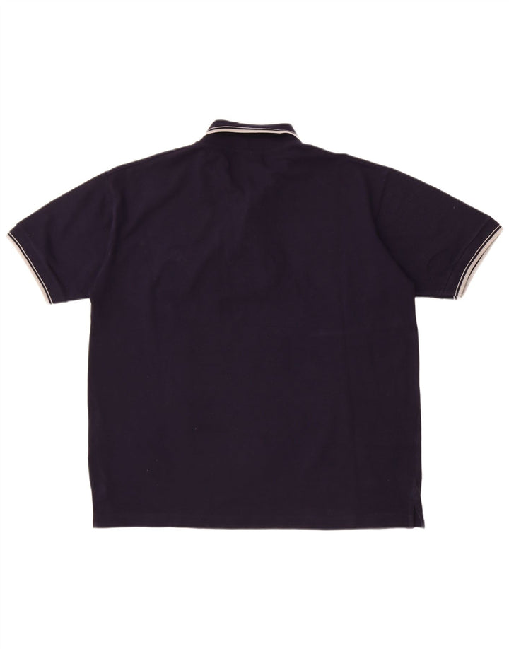 Kappa Herren-Poloshirt, mittelmarineblaue Baumwolle