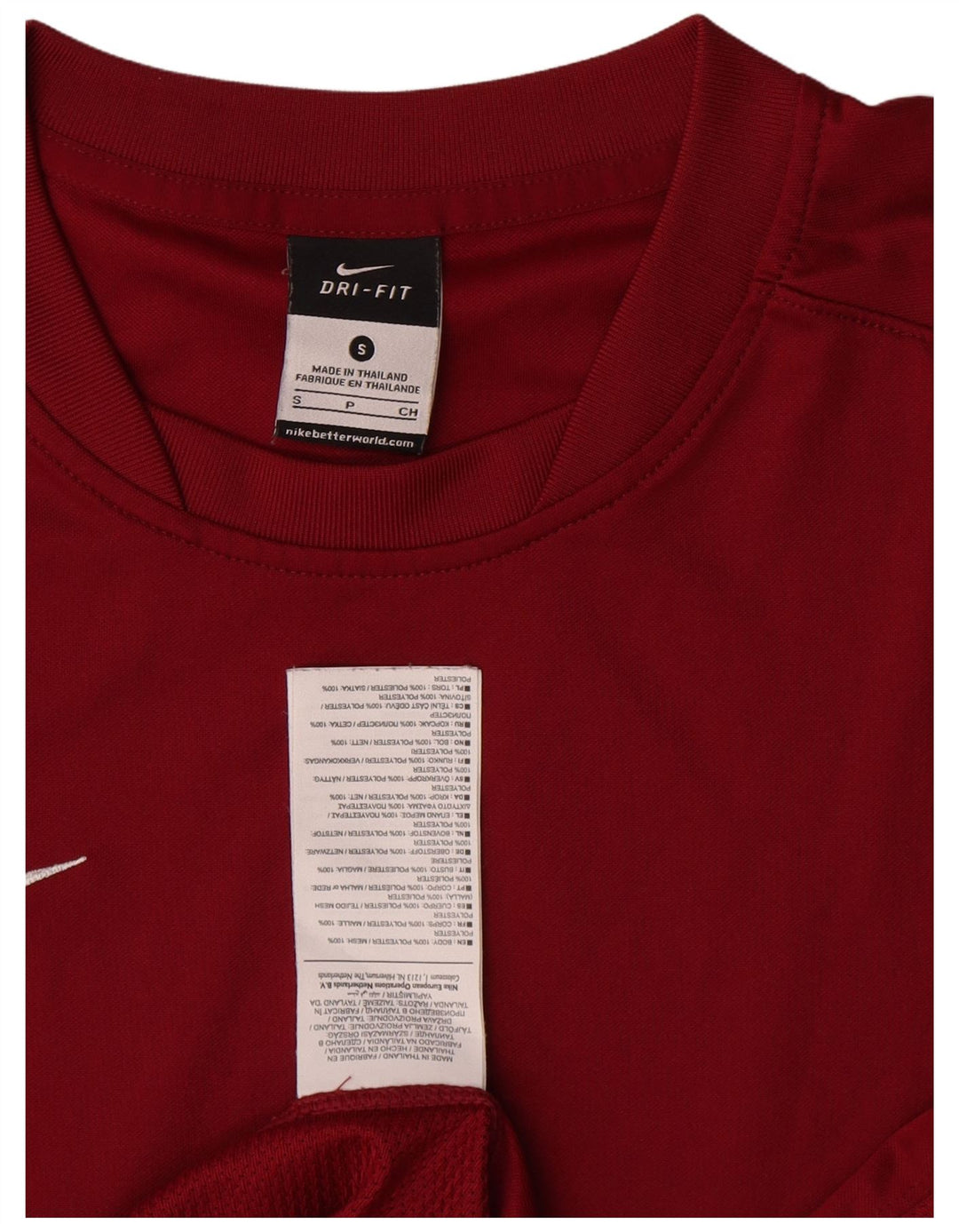 Nike Herren-T-Shirt mit Dri-Fit-Grafik, Größe S, Burgunderrot, Polyester