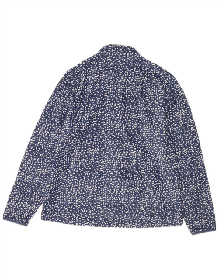 Marks & Spencer Damen Fleecejacke UK 16 Large Marineblau gepunktet