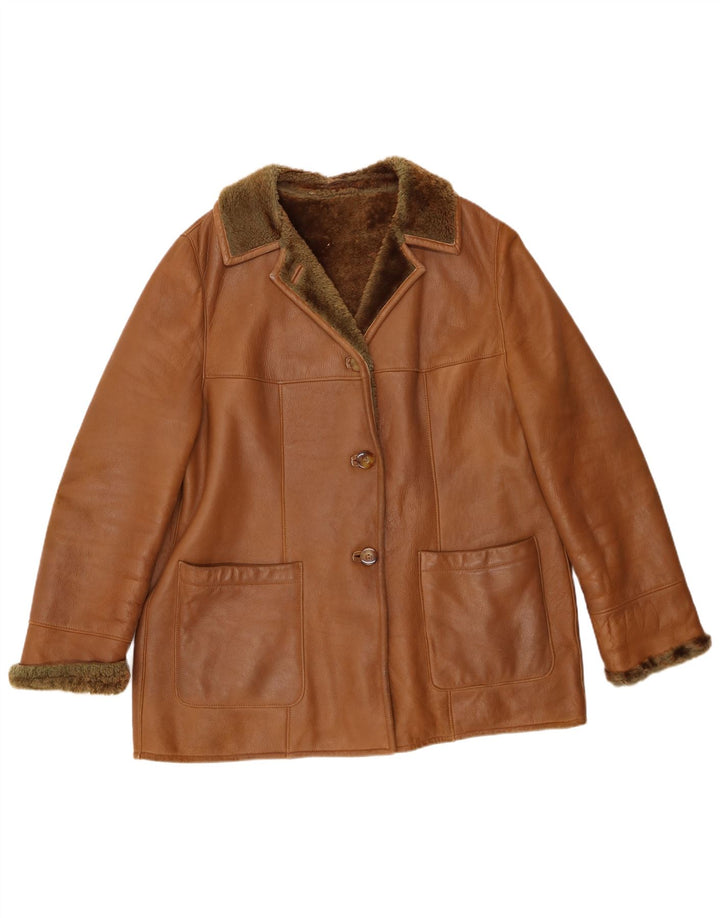 Barnardo Damen Lammfelljacke UK 16 Large Braun