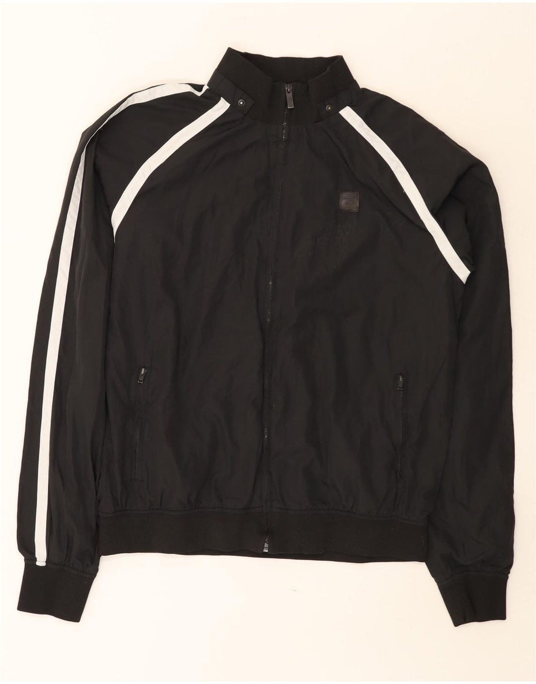 Fila Herren Bomberjacke UK 40 Large Schwarz Colourblock Polyester