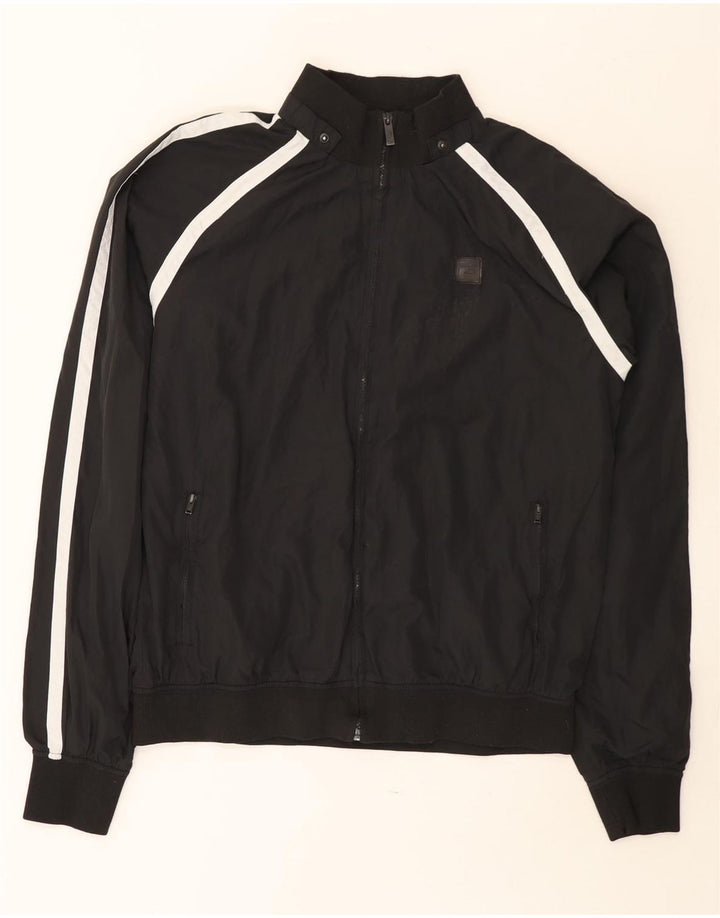 Fila Herren Bomberjacke UK 40 Large Schwarz Colourblock Polyester