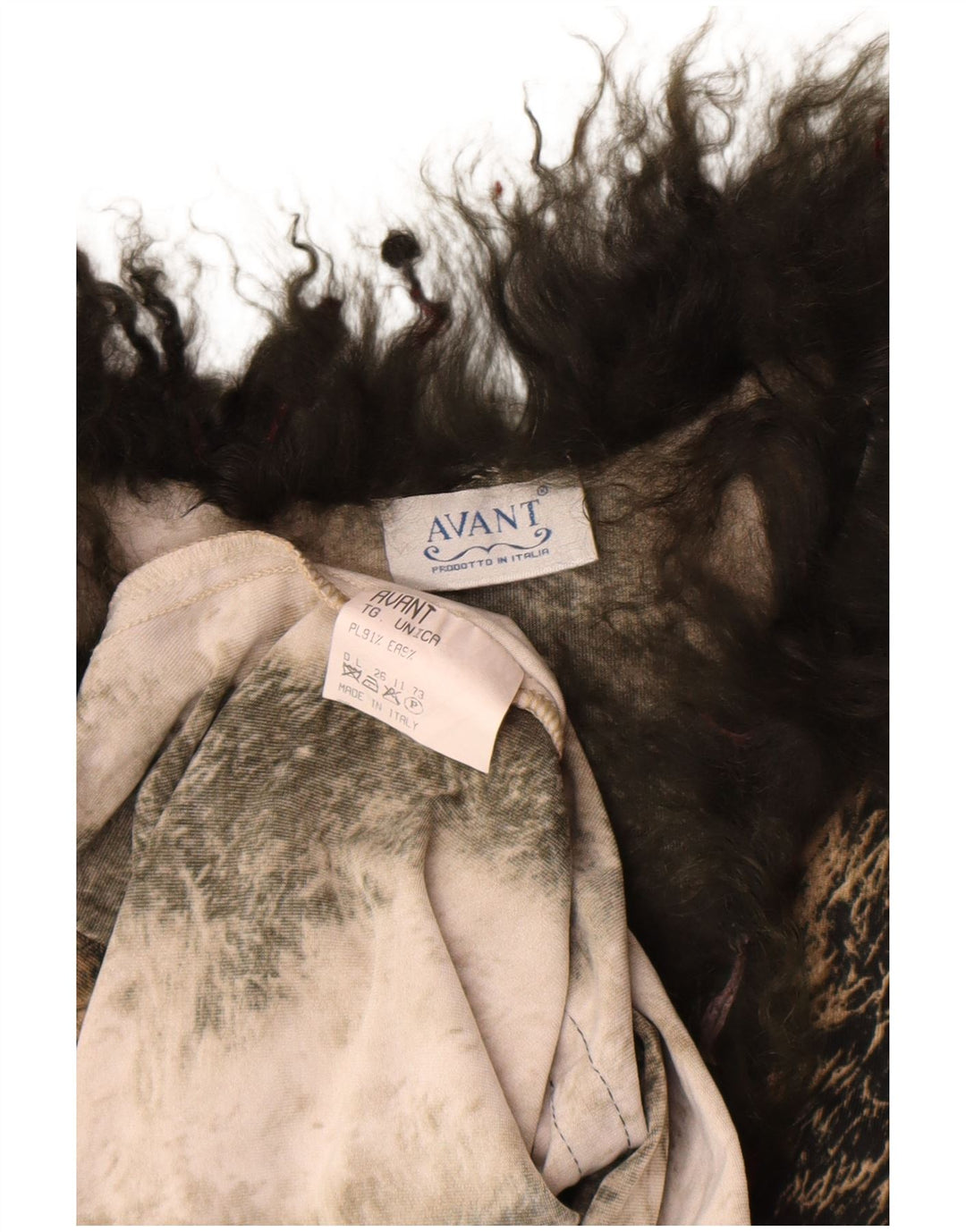 Avant Damen Top Langarm UK 6 XS Braunes Polyester mit Animal-Print