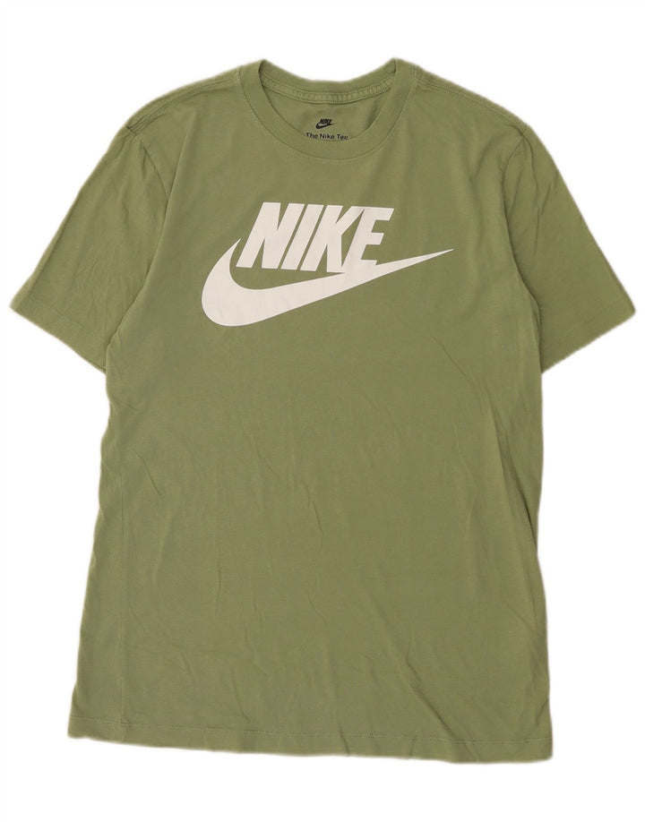 Nike Herren-T-Shirt mit Grafik, Größe S, Khaki, Baumwolle