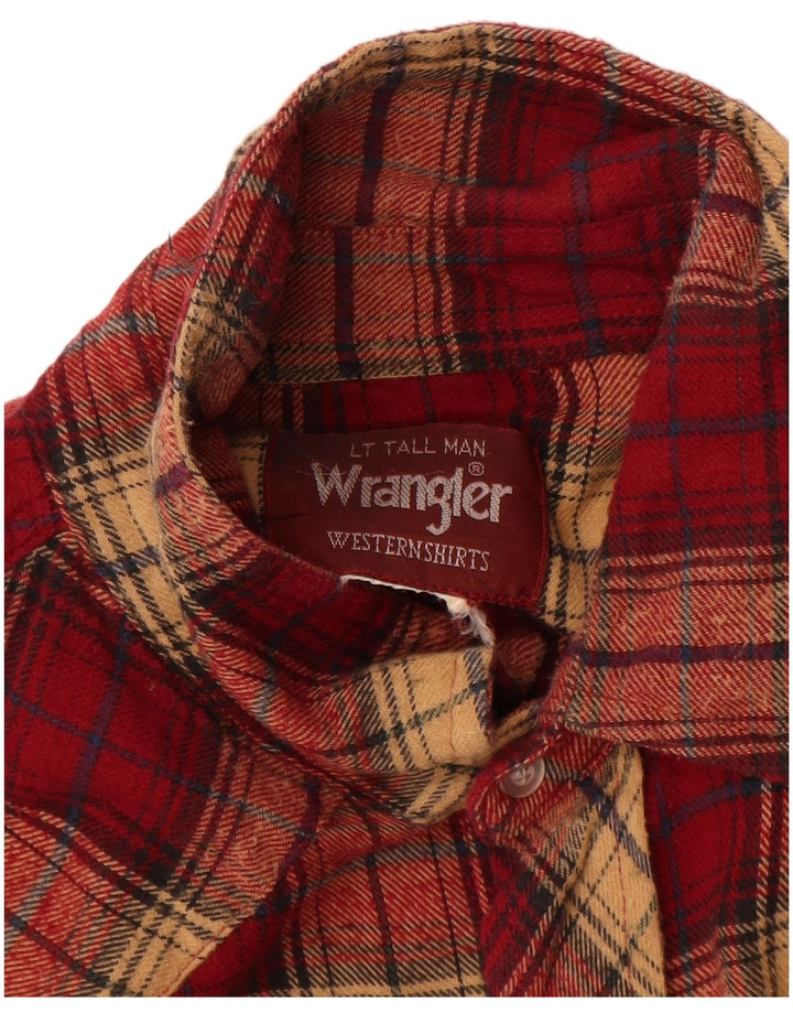 Wrangler Herren-Flanellhemd, groß, rot kariert