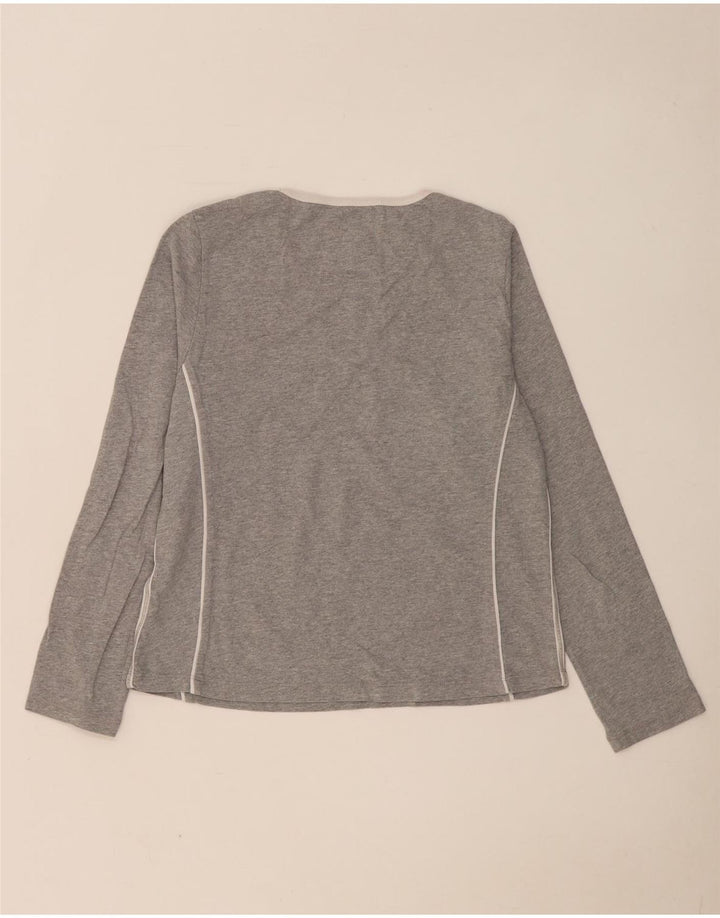 Champion Damen Heritage Classics Graphic Top Langarm UK 14 Mittelgrau
