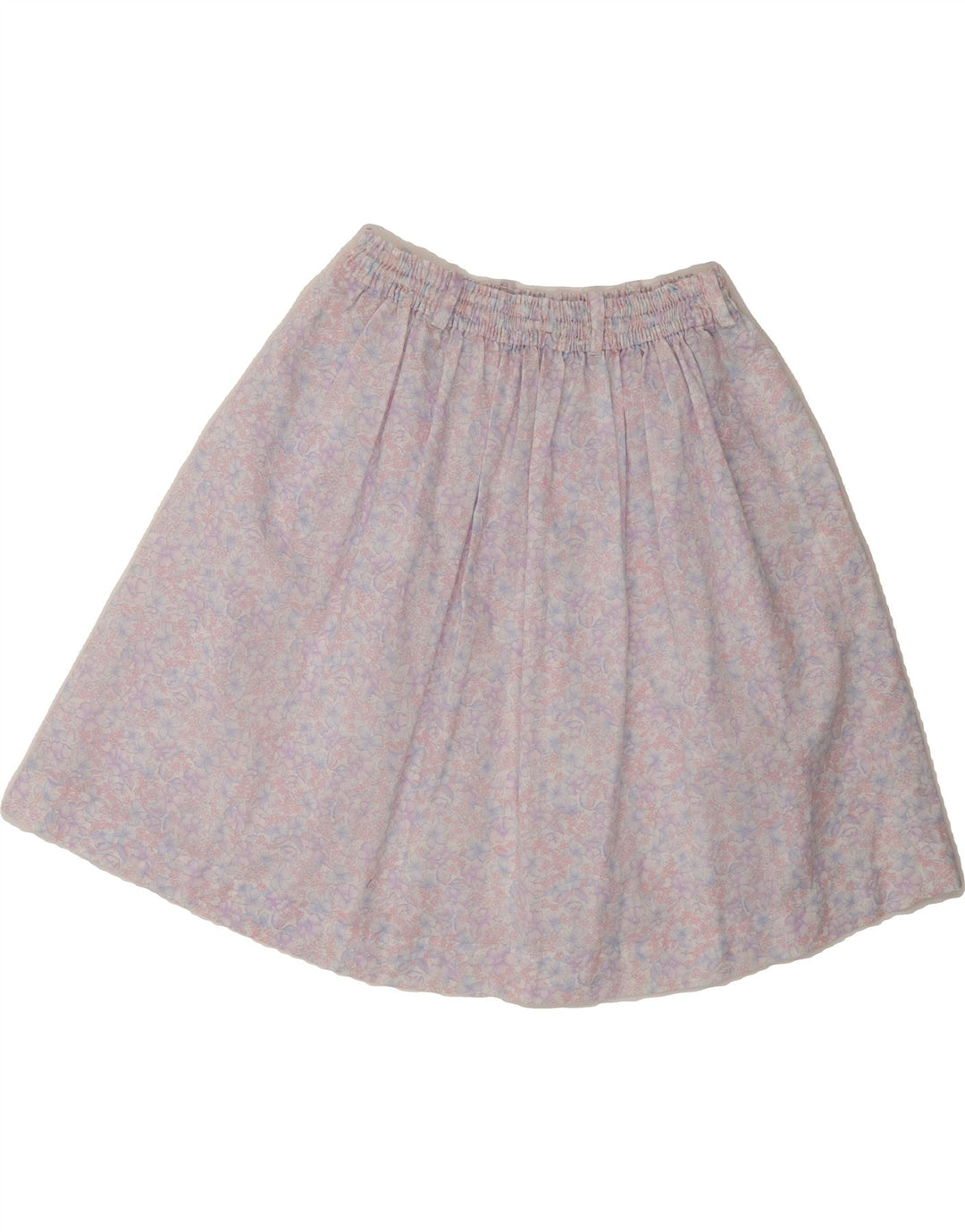 VINTAGE Womens A-Line Skirt W30 Medium  Purple Floral Vintage Vintage and Second-Hand Vintage from Messina Hembry 