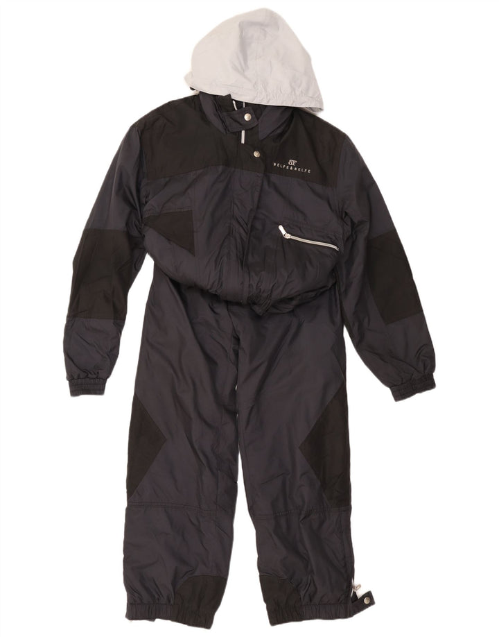 Belfe & Belfe Herren-Skioverall mit Kapuze, groß, Marineblau, Farbblock