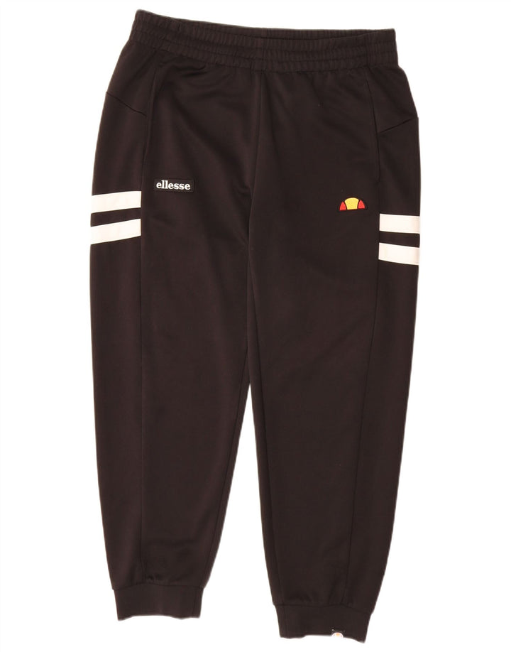 ELLESSE Herren-Trainingshose, Jogginghose, Größe S, Schwarz, Farbblock-Polyester